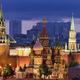 A view of Moscow at night.